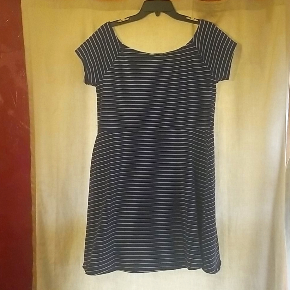 Navy Blue Dress w/ stripes XXL